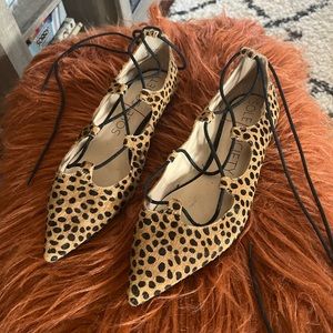 PRICE DROP! Sole Society leopard lace up flats